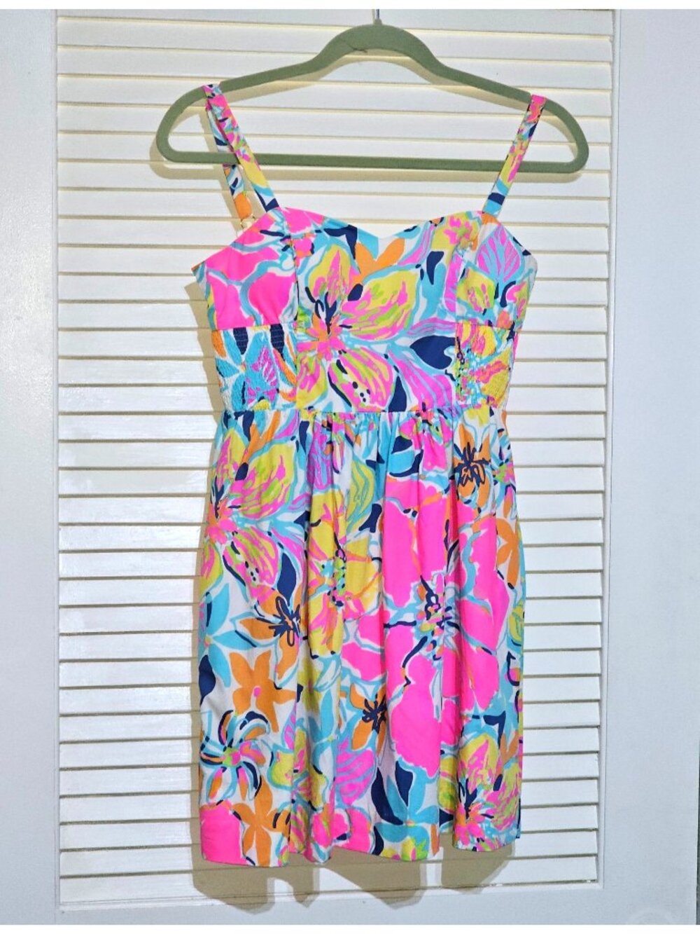 Lilly Pulitzer Women Christine Besame Mucho Poplin Fit & Flare Dress Sz 00 2442 - Picture 11 of 15